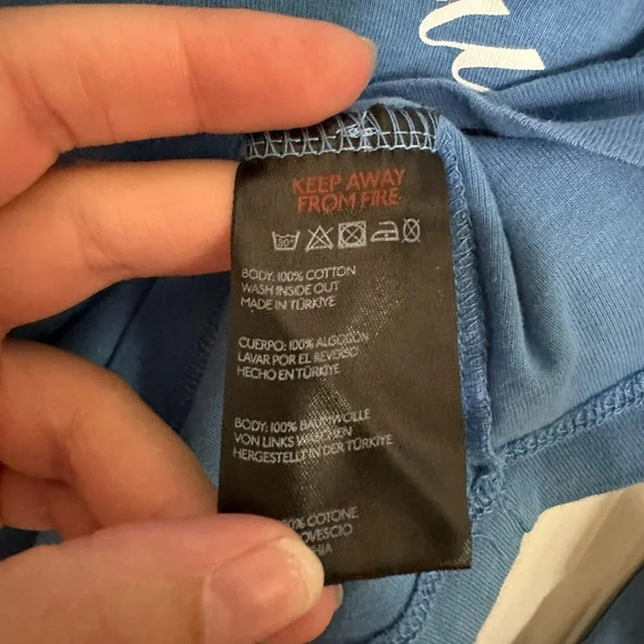 Urban Outfitters Anti-You Long Sleeve Baby Tee Blue Size Small Top NEW - Picture 7 of 8